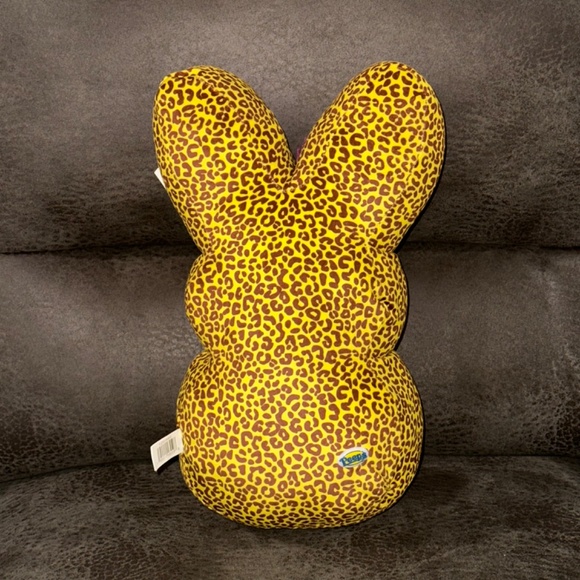 2025 Peeps EASTER BUNNY 15" LEOPARD PRINT Emo Punk Rock Rabbit Plush NEW + Tag - Picture 6 of 11